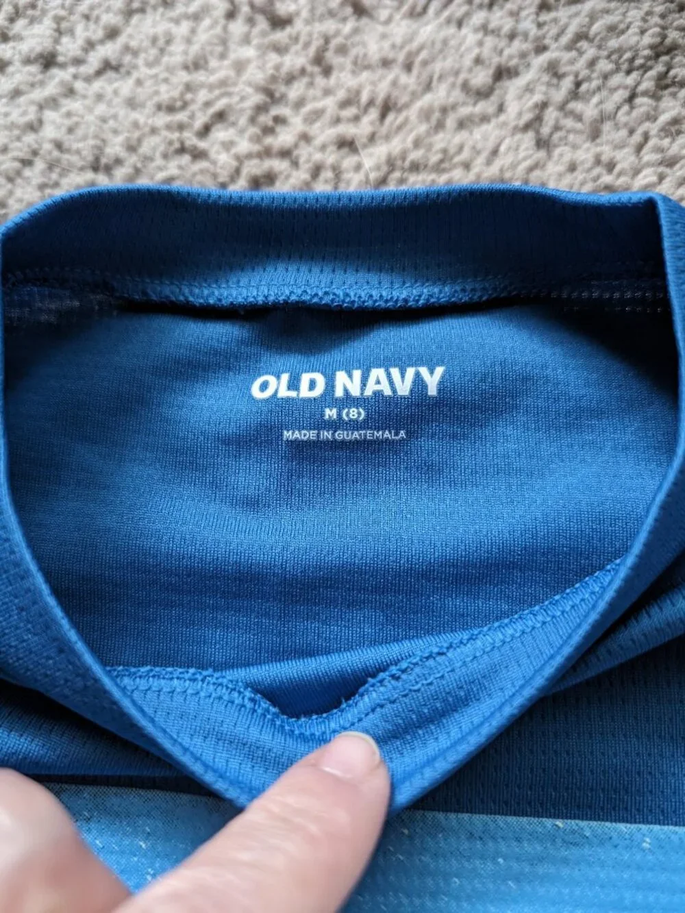 ON blue rashguard/swim top (YM)